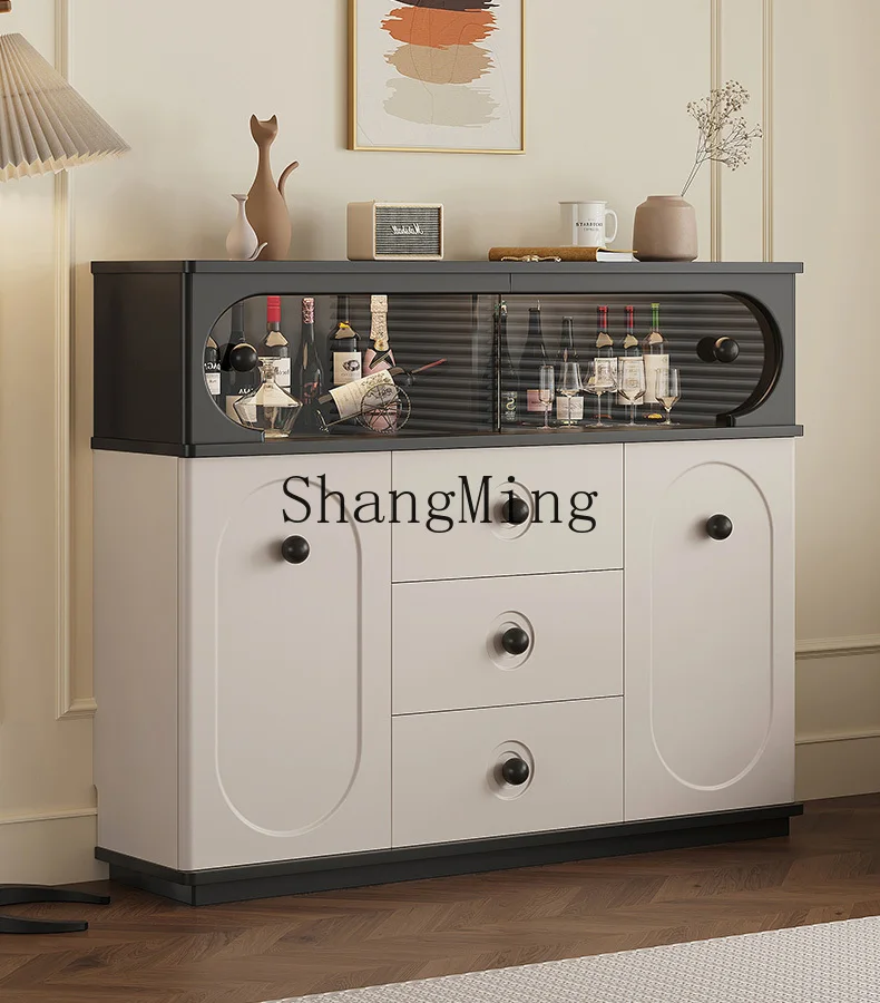 

CL dining side cabinet integrated storage against the wall household living room tea dining room storage tea table side cabinet