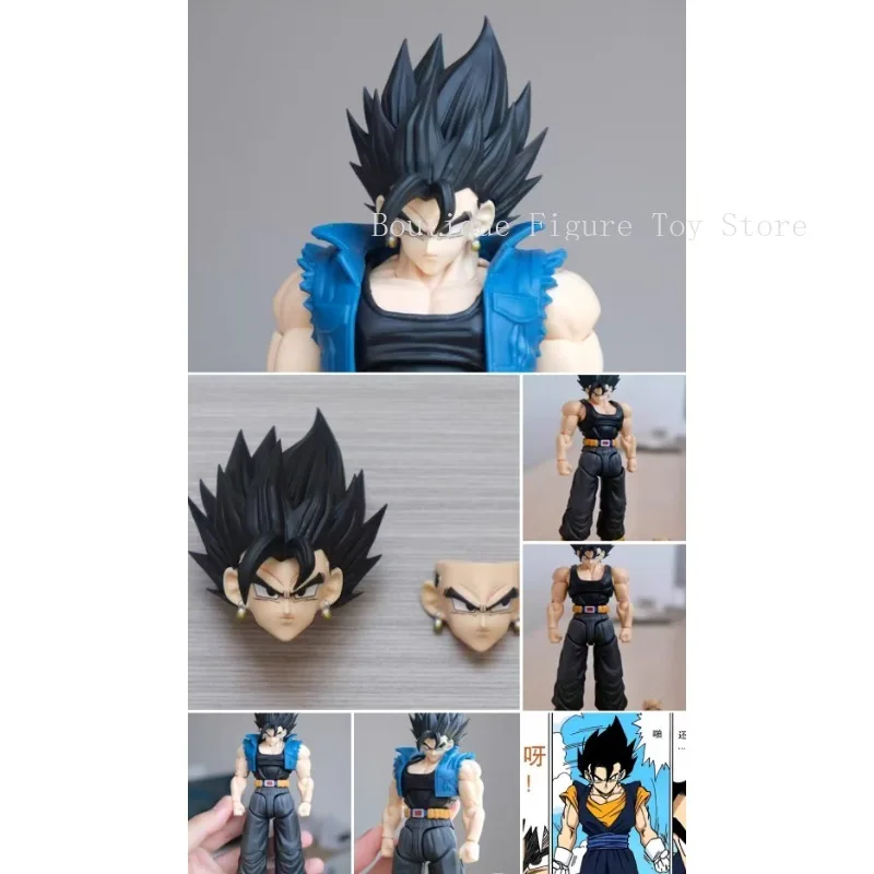 

В наличии Dragon Ball SSJ Super Saiyan Vegetto Черная голова Скульптура Аниме Фигурки Игрушки