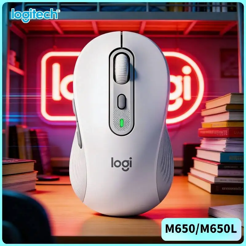 

Беспроводная эргономичная мышь Logitech M650/M650L — на 90% меньше шума при нажатии, мягкая подставка для большого пальца, режимы скорости SmartWheel, радиус действия 10 м