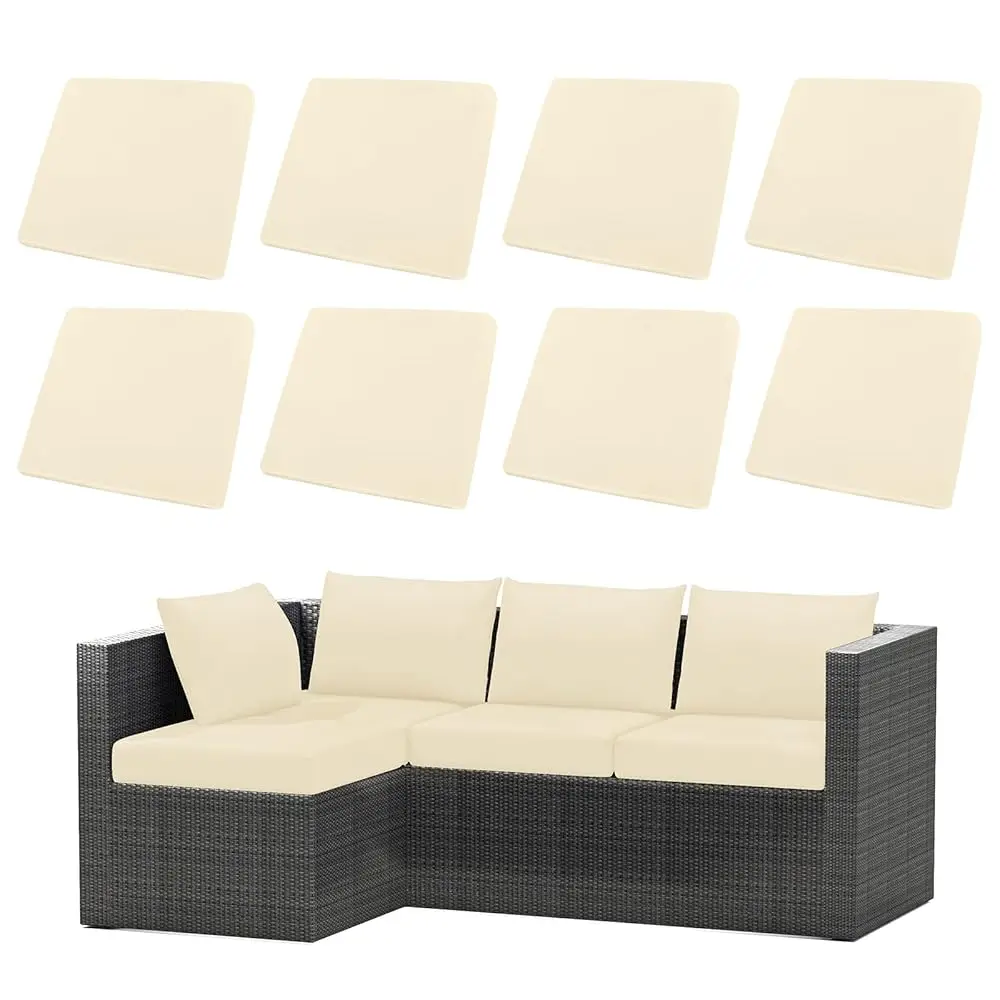 

8Pcs Stretch Patio Cushion Covers Replacement, Waterproof Elastic Outdoor Cushion Covers Washable Sofa Cushion Covers