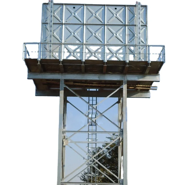

Elevated Water Tank Tower 12m 100m3 Galvanize Steel Panel Water Tank
