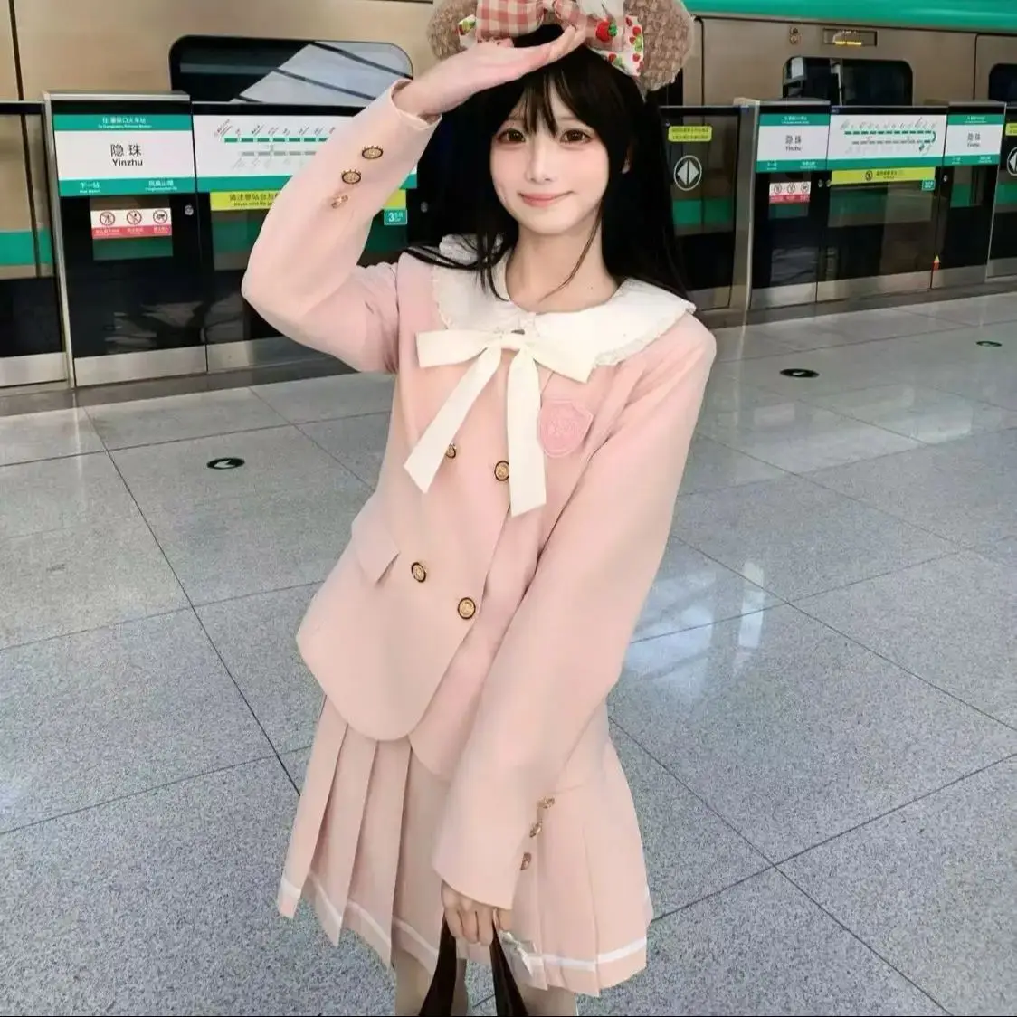 

Japan JK Original Jk Uniform Double-Breasted Thickened Waist Suit College Style For Women