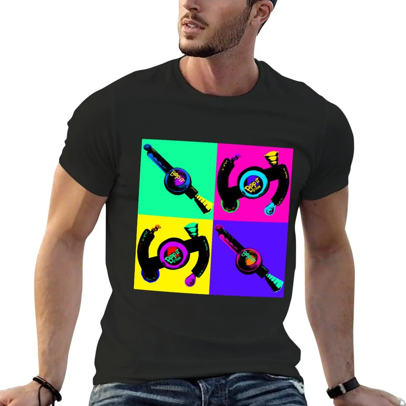 Bop-it Pop-Art T-Shirt Anime T-Shirt Grafik T-Shirts einfache T-Shirts Männer