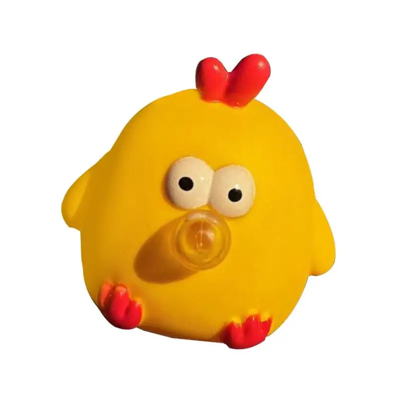 Small Squeeze Toy Knead Cartoon Chicken Toy Playful And Cute Kneading Toy For Classroom Car Trip School Bus Airplane Bedroom