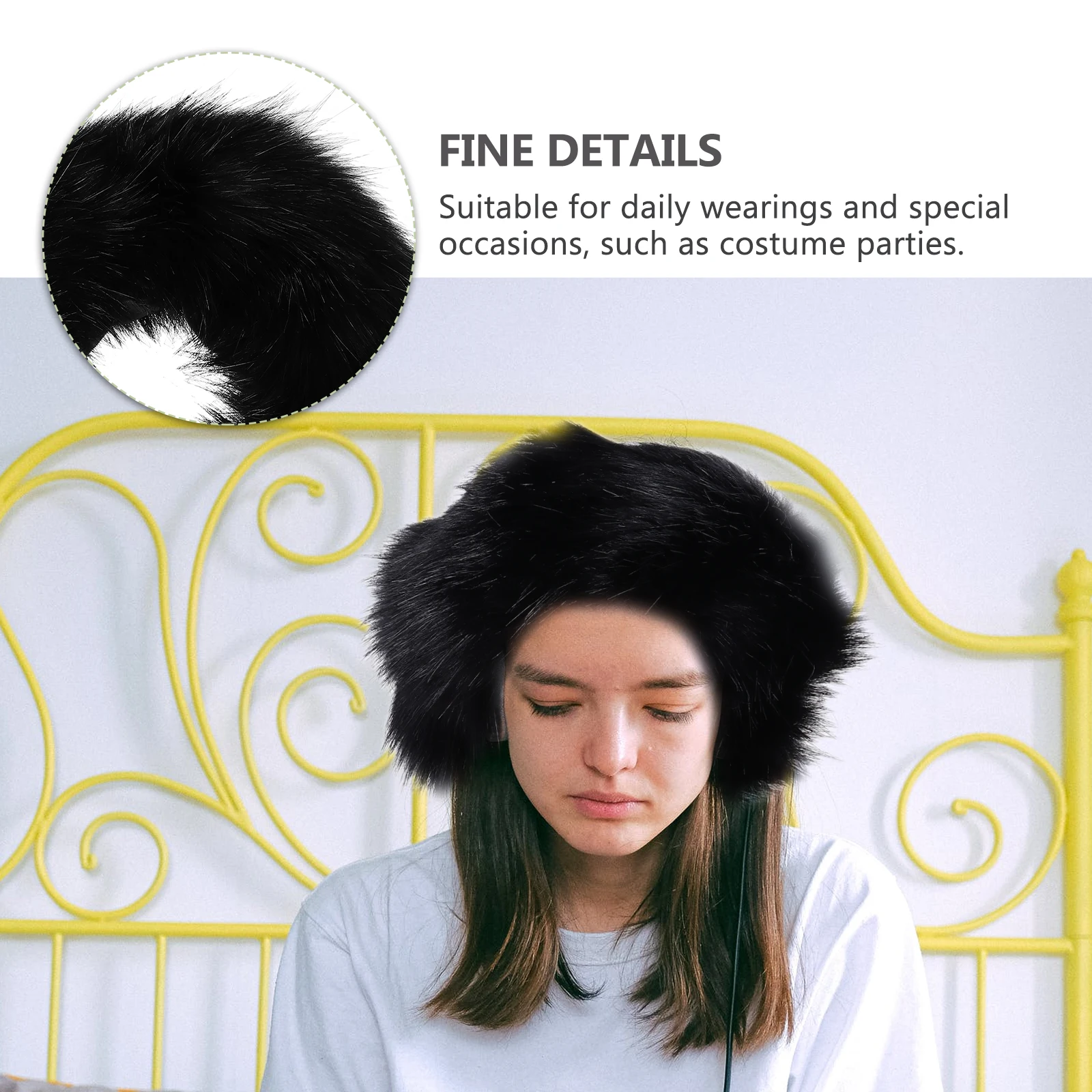 

Warm Hat Head Cover Headband ry Headbands for Women Earmuffs Faux Women's