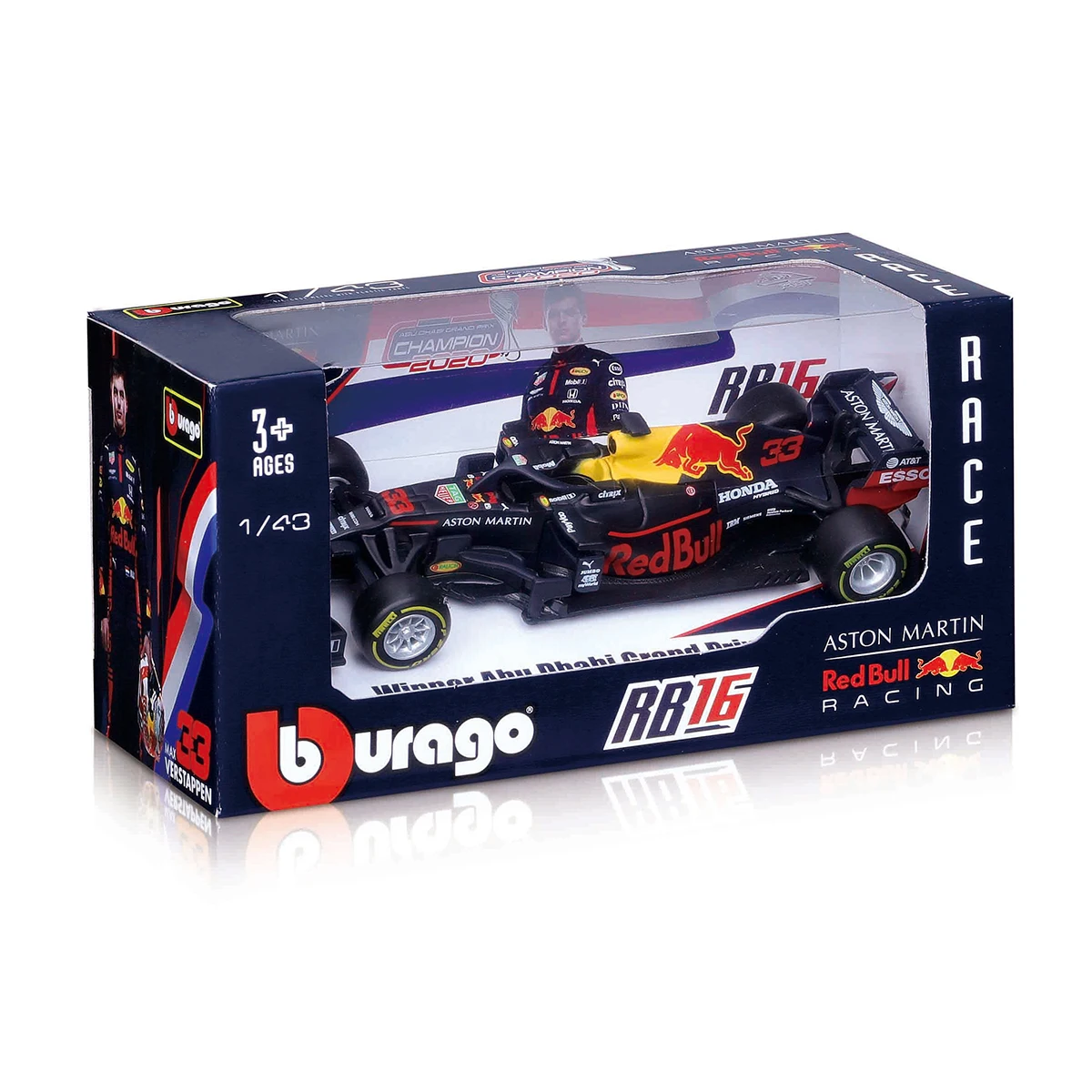 Модель гоночного автомобиля Bburago 1:43 2020 RB16B RB16 RB15 RB14 #11 #33 #3 F1