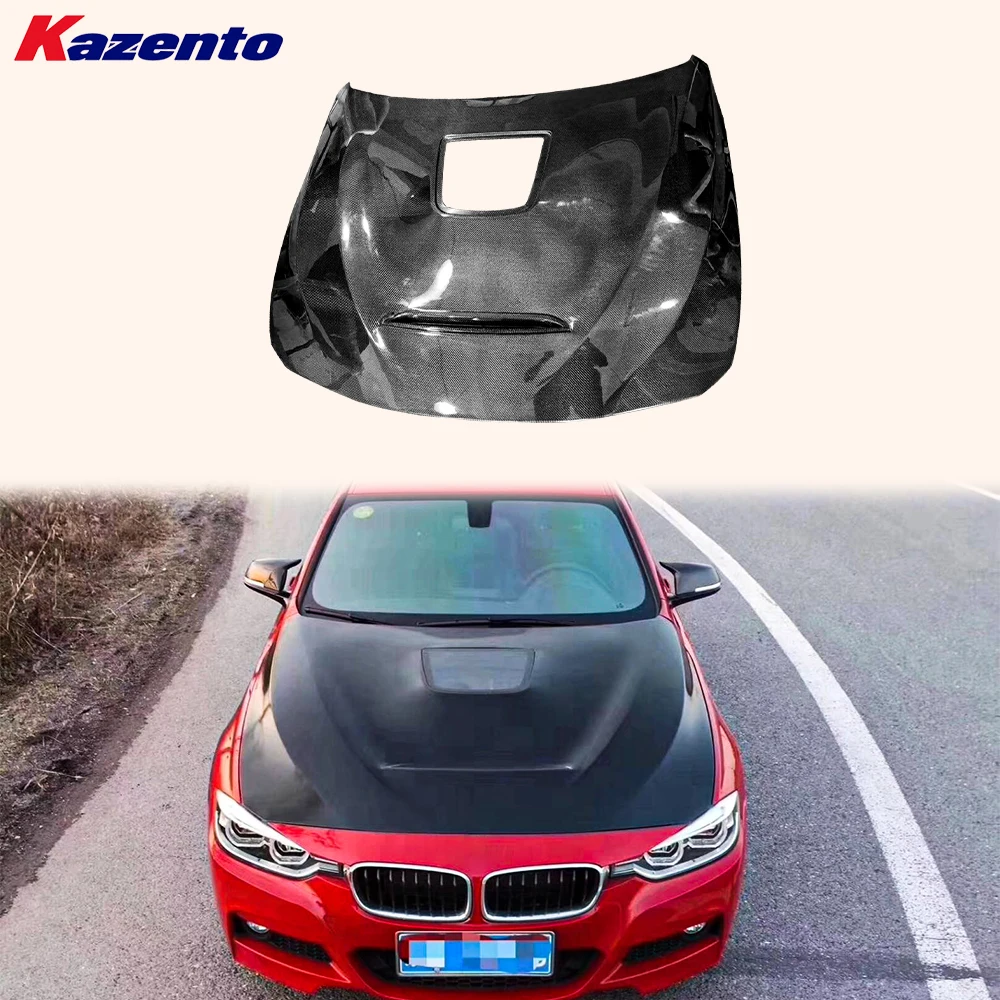 

For BMW 3 Series F30 2012-19 4 Door Sedan Carbon CLEAR Front Vented Hood Bonnet ( Ocean freight is favorable, welcome to inqury)