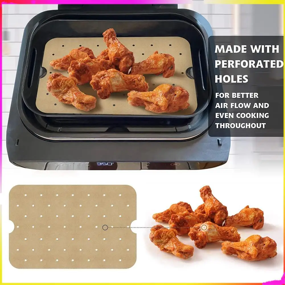 M04K 150 قطعة من ملحقات مقلاة الهواء لـ Ninja Foodi Smart XL، بطانات ورق البرشمان للمقلاة الهوائية للنينجا FG551(BG500A)