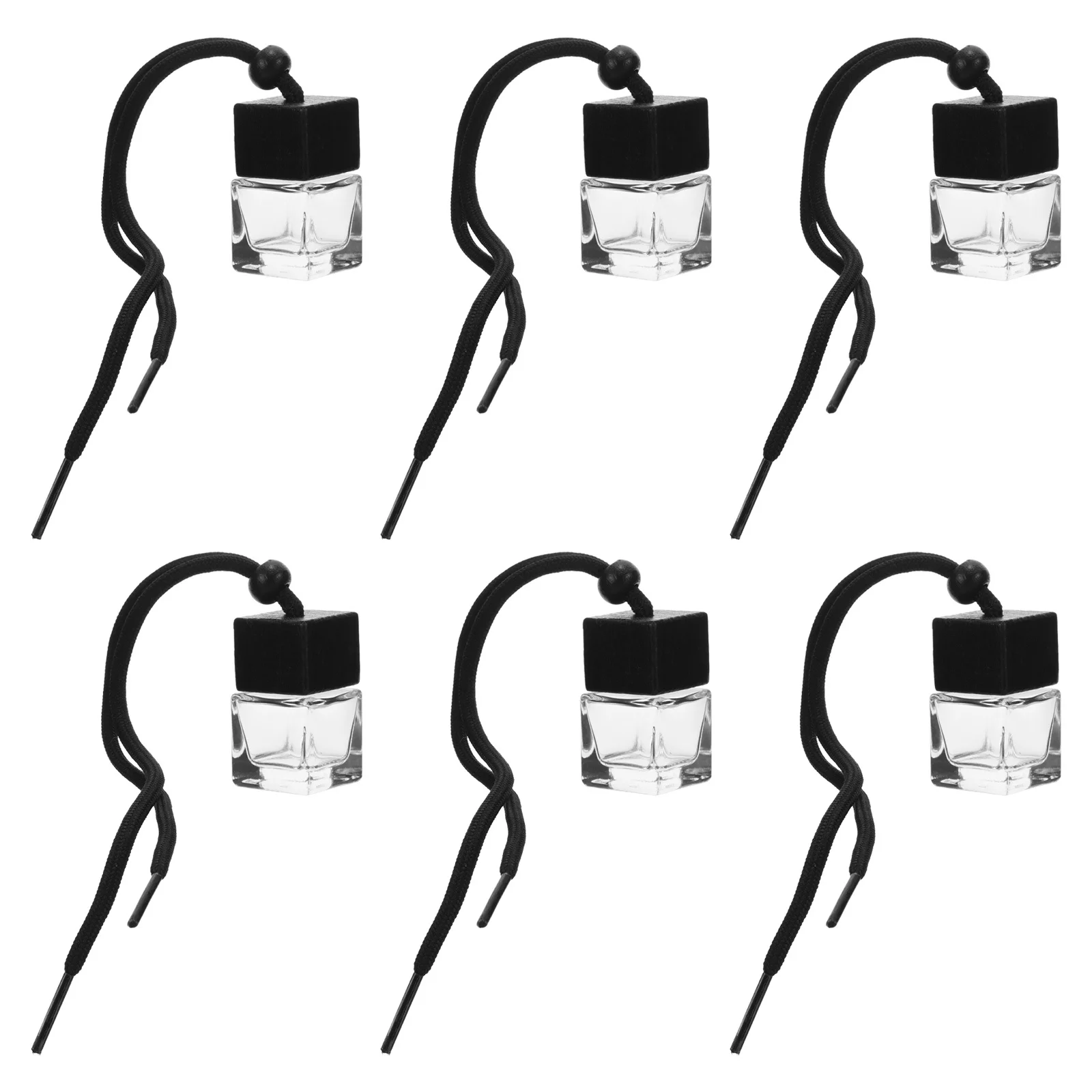 6 Stuks Auto Parfum Diffuser Stevig Glas 8 Ml Lege Geurfles Achteruitkijkspiegel Opknoping Accessoires Auto Parfum Diffuser