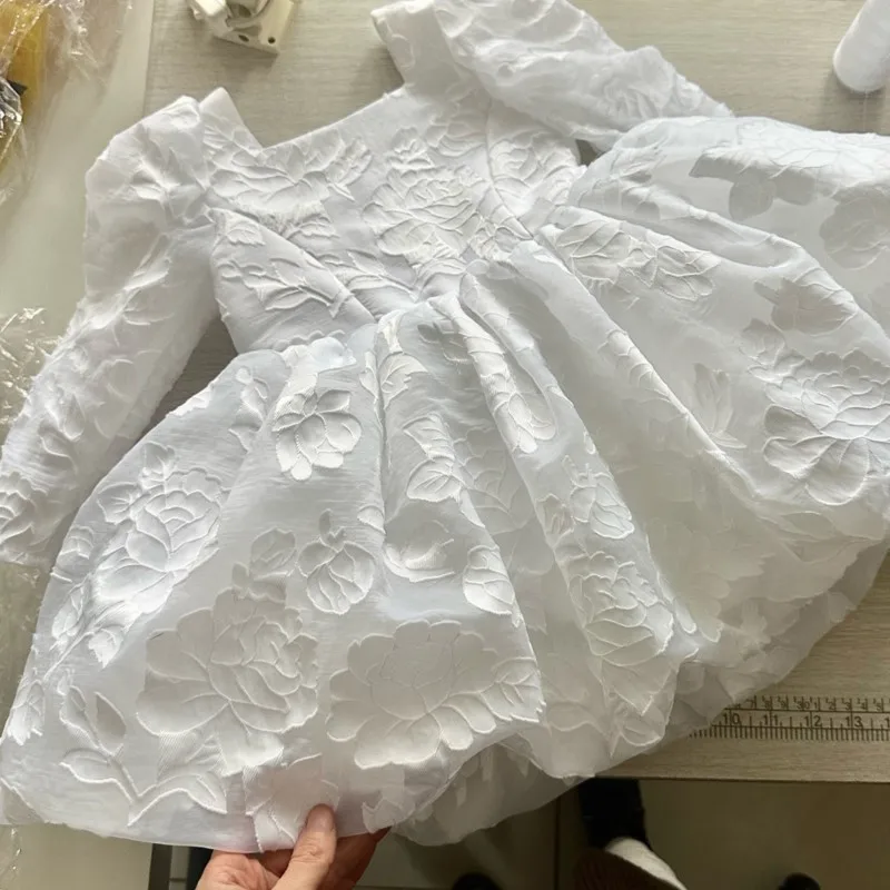 Baby Girl Princess Lace Tutu Dress Infant Toddler Child Long Sleeve Bow Vestido Xmas Wedding Birthday Party Baby Clothes 1-12Y - view 3