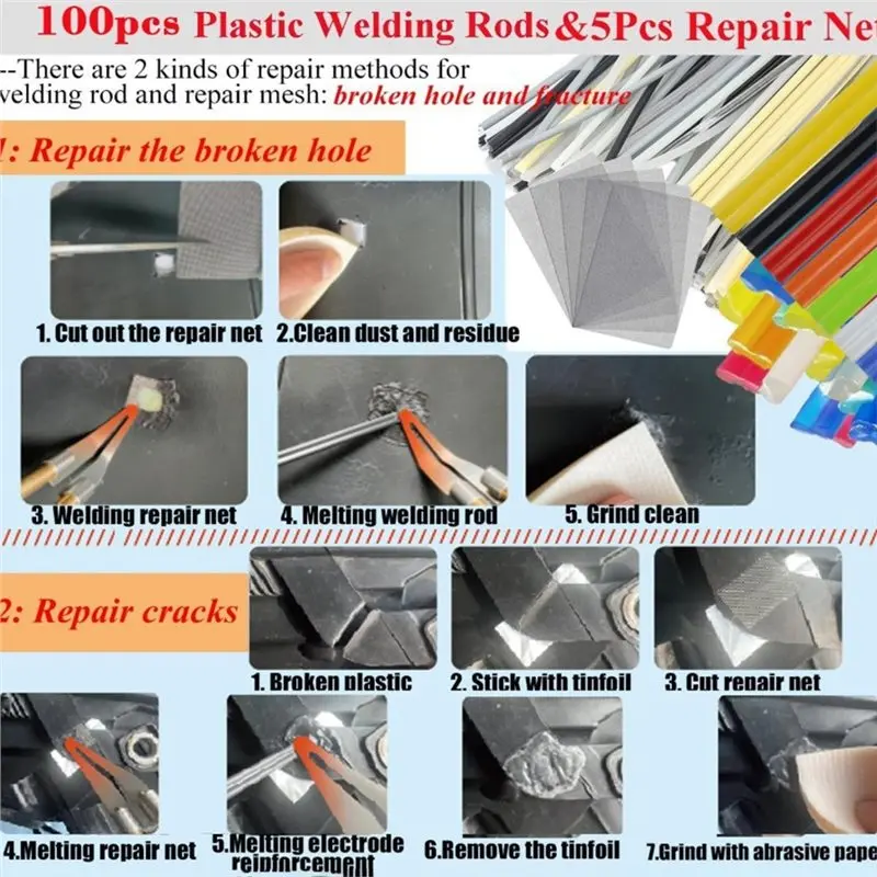 T19C High Power Welding Machine Crack Repair Welder With Welding Staples Multi-Size Nozzles Pliers Welding Rods US Standard