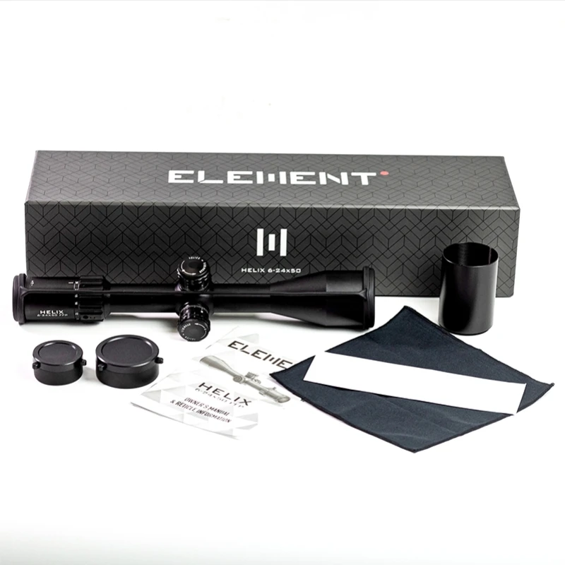 ELEMENT Optics HELIX 6-24X50 FFP First Focal Plane Riflescope w/ Zerostop 30mm Tube APR-2D MRAD Reticle Rifle Scope Sight