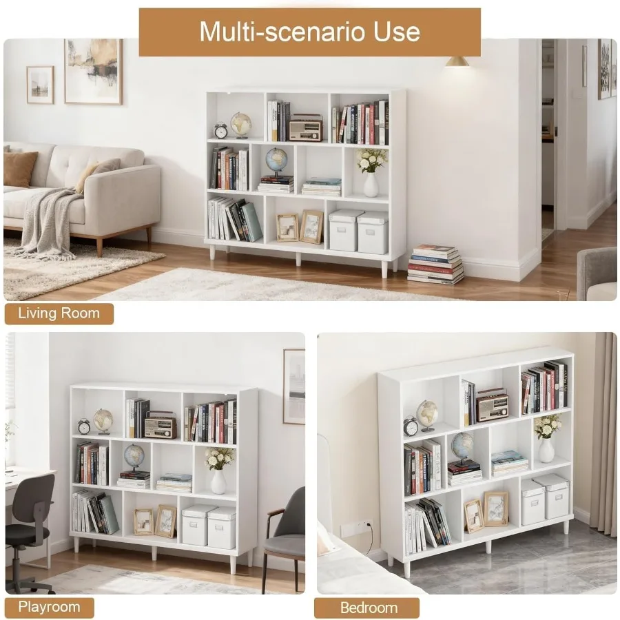 10 مكعب التخزين المنظم رف الكتب واسعة 3 الرف خزانة الكتب مكتبة خزانة الكتب تخزين الكتب الألعاب أكثر سهلة لأنا #6