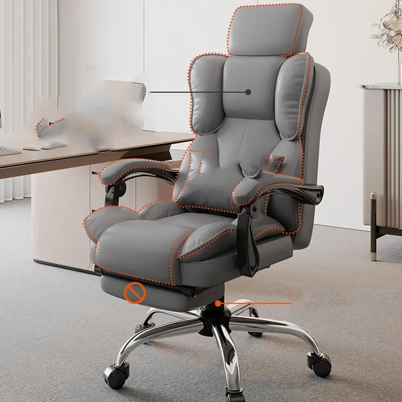 Mesh Ergonomic Office Chair Accent Massage Leather Comfy Chair Home Office Rolling  Furniture Sets