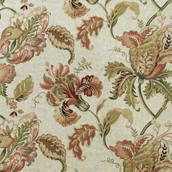 Floral Woven Chenille American Style Flowers Upholstery Fabrics Sofa Armchair Furnishing DIY Cloth 290 CM Light Yellow