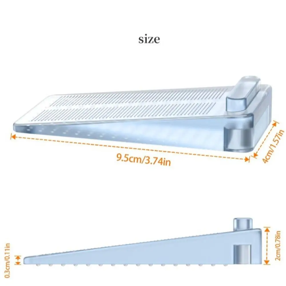 Rolha de porta de silicone empilhável multifuncional, à prova de vento, sem pregos, transparente, antiderrapante, bloco de porta de segurança para sala de estar