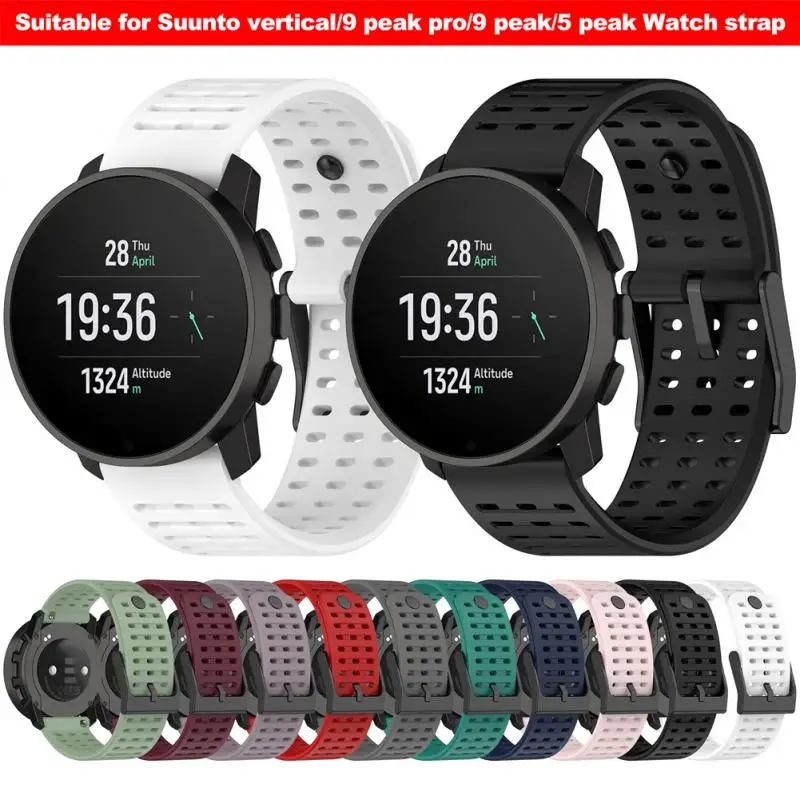 Watchband Breathable Silicon Suunto Watch Strap For Suunto Vertical Sports 18 Grams For Suunto 9 Peak Watch Accessories