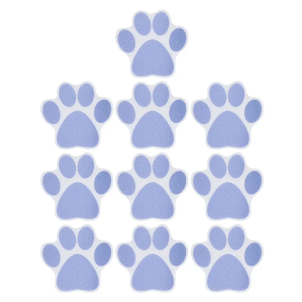 

10 Pcs Anti Skid Stickers Dog Paw Waterproof Removable Adhesive Decals Bathroom Shower Cartoon Child Tiles Walls Bathtub Floor