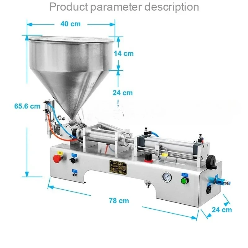 New Horizontal 10-100ml Single Head Paste Filling Machine With High Viscosity Honey Liquid Water Packaging Machine