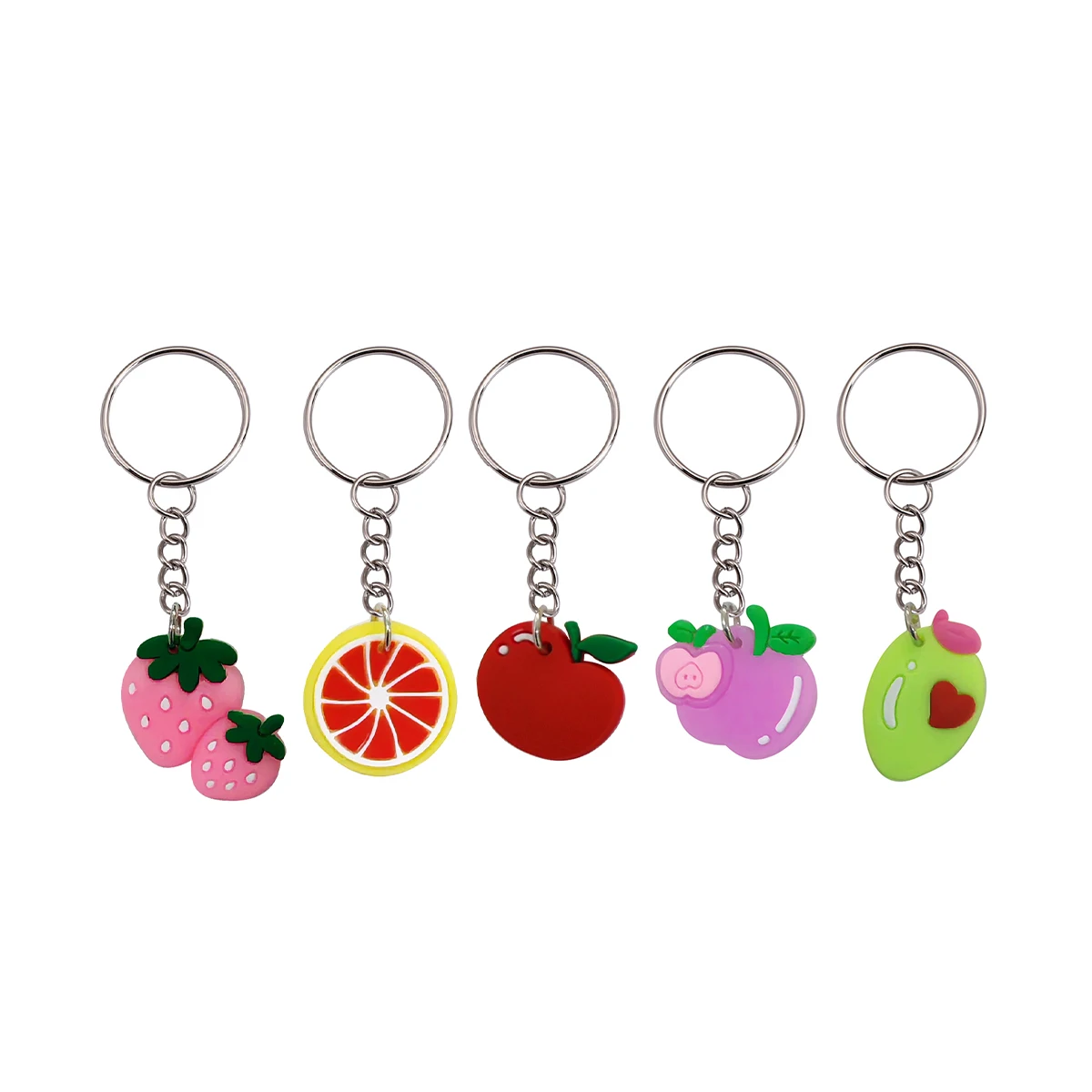 30 Stück, verschiedene Designs, imitierte Cartoon-Frucht-Schlüsselanhänger, niedliche Accessoires für Handtaschen, Rucksäcke und Taschen, als Mitbringsel für Partys oder als Geschenk. – Detail 5