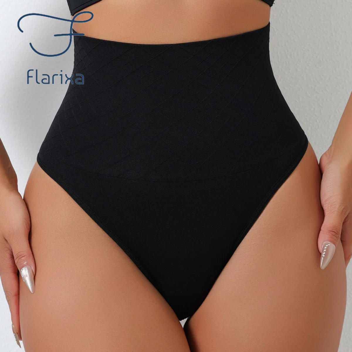 Flarixa High Waist Thongs Seamless Women Panties G-String Lingerie Tummy Control Shaping Girdle Shaper Underwear