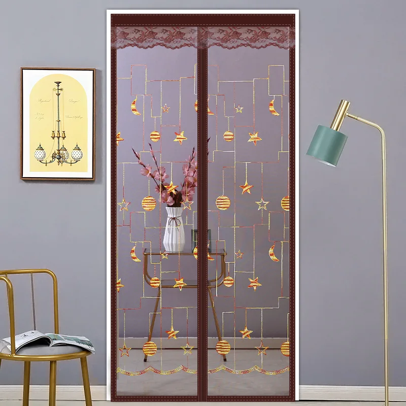 

Door Curtain Summer Anti-mosquito Household Magnetic Screen Door Screen Magnet Pair Suction Partition Curtain Free Punch