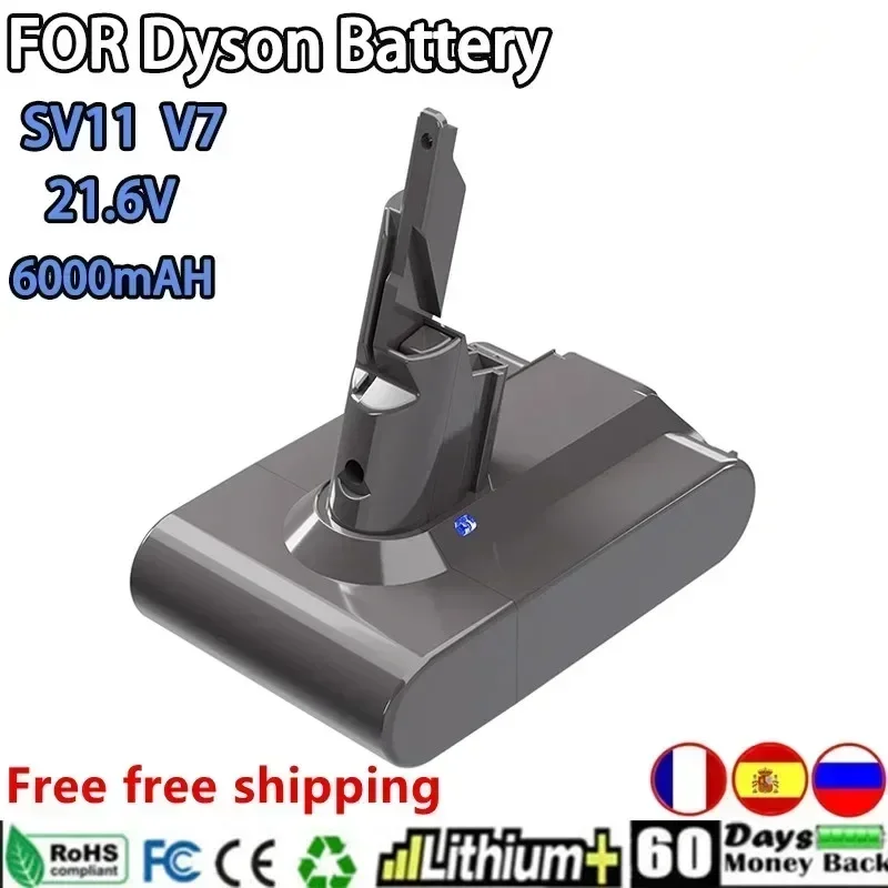 21.6V Replacement Battery for Dyson V7/SV11 Motorhead Pro V7 Trigger V7 Animal V7 Car + Boat Handheld Vacuum Cleaner