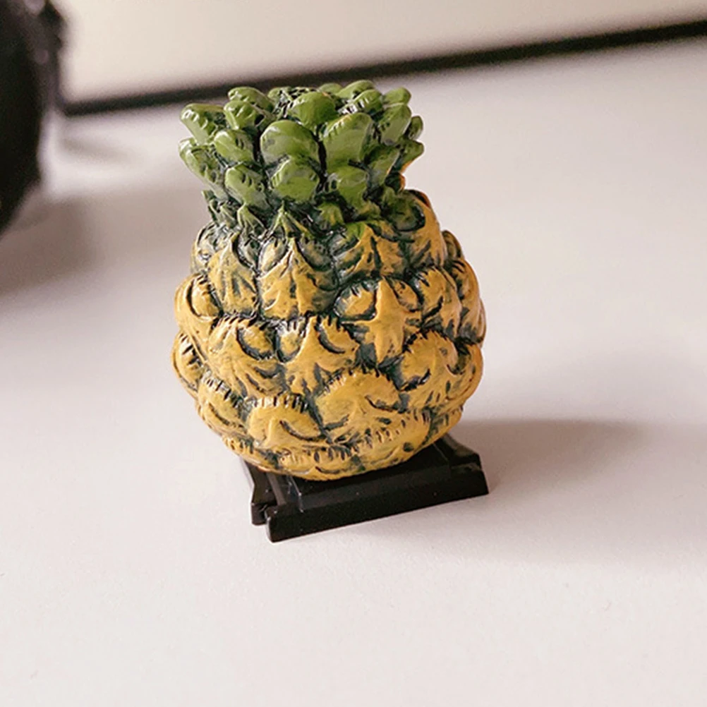 

6 Pcs Miniature Resin Pineapple Models Artificial Faux Fruit Decor Small Pineapple Toys House Centerpieces Photo Props Home