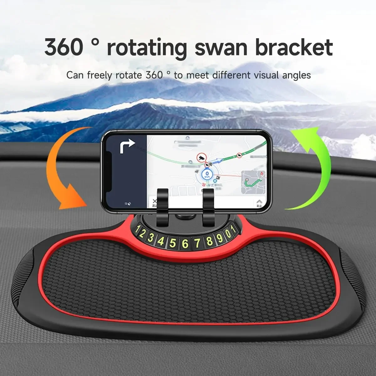 سيارة المضادة للانزلاق حصيرة متعددة الوظائف حامل هاتف السيارات عدم الانزلاق لزجة مكافحة الشريحة داش الهاتف جبل سيليكون لوحة القيادة السيارات وسادة حصيرة #4