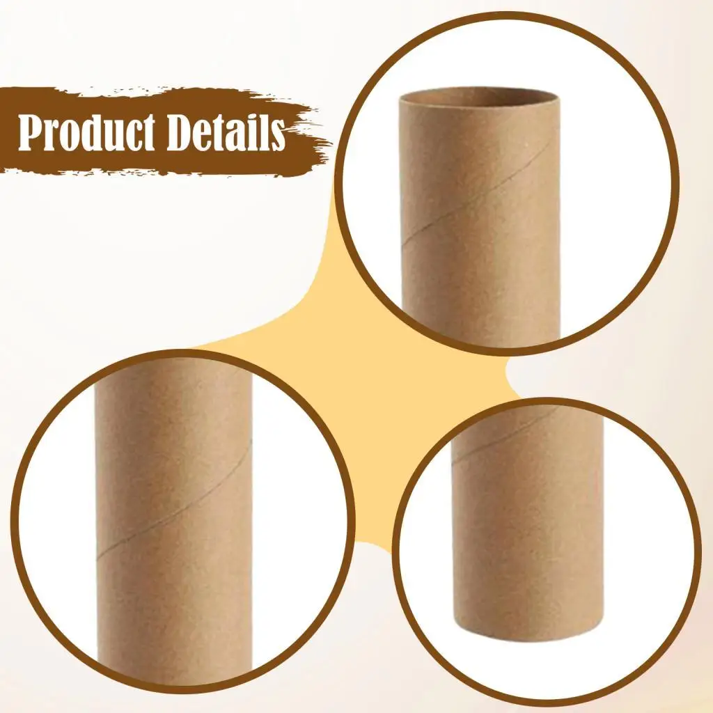 Craft Cardboard Tubes Sturdy Handmade Art Supply Strong Round Paper Rolls for School DIY and Small Figures for Crafts