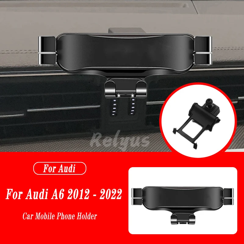 Car Mobile Phone Holder For Audi A6 C8 4A2 4A5 4GH 4GJ 2012-2022 Air Vent Mounts Stand Gravity Navigation Bracket Accessories