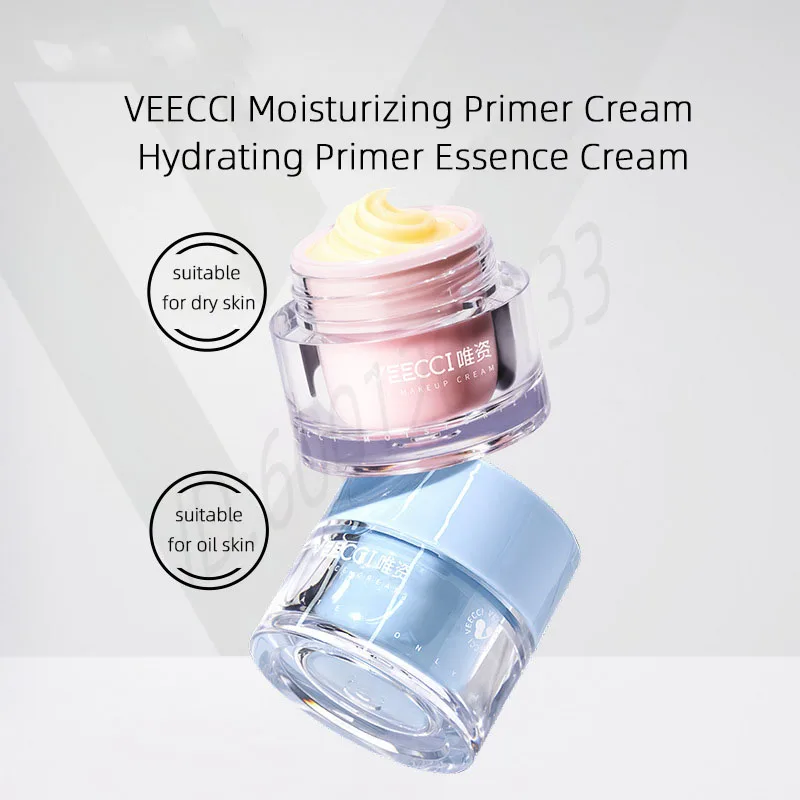 VEECCI Makeup Face Primer for Dry Oil Skin Moisturizing Essence Cream Non-caking Makeup Base Isolation Cream Natural Lightweight