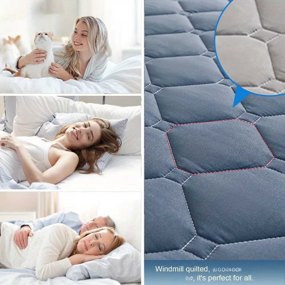 

3-Piece Set No More Stains! The Ultimate TPU Waterproof Mattress Protector - Spill-Resistant, Quiet & Fully Protective