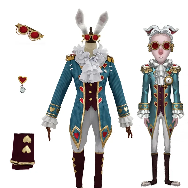 

Identity V Mr White Rabbit Lawer Freddy Riley Game Косплей Костюм Необычный Костюм Хэллоуин Карнавальная Вечеринка Униформа1;w'2,c.3;r'