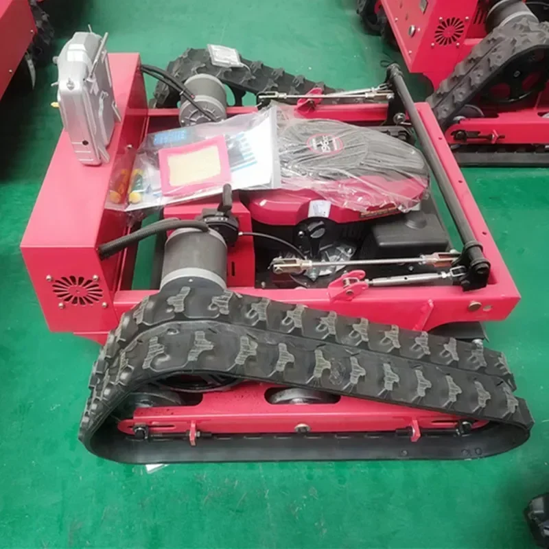 

Mowing Grass gasoline engine 550mm Engineering rubber track steel blades remote control Lawn Mower