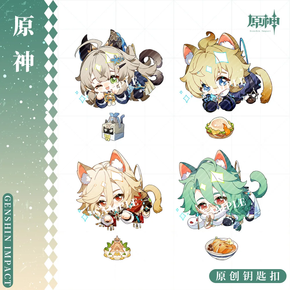 Kirara Kaveh Baizhu Cosplay Accessories Anime Game Badge Keychain Pendant Cartoon Costume Prop