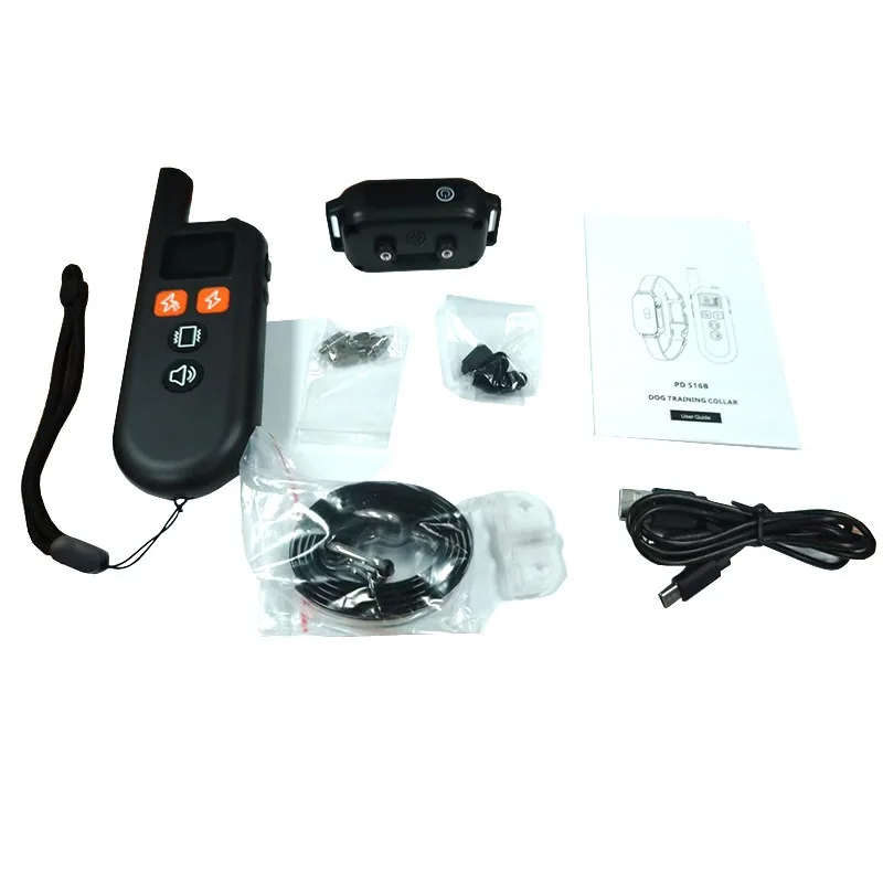 Smart Rechargeable Remote Dog Training Collar 1000M Long Range Anti Barking Adjustable Pet Behavior Correction Collar