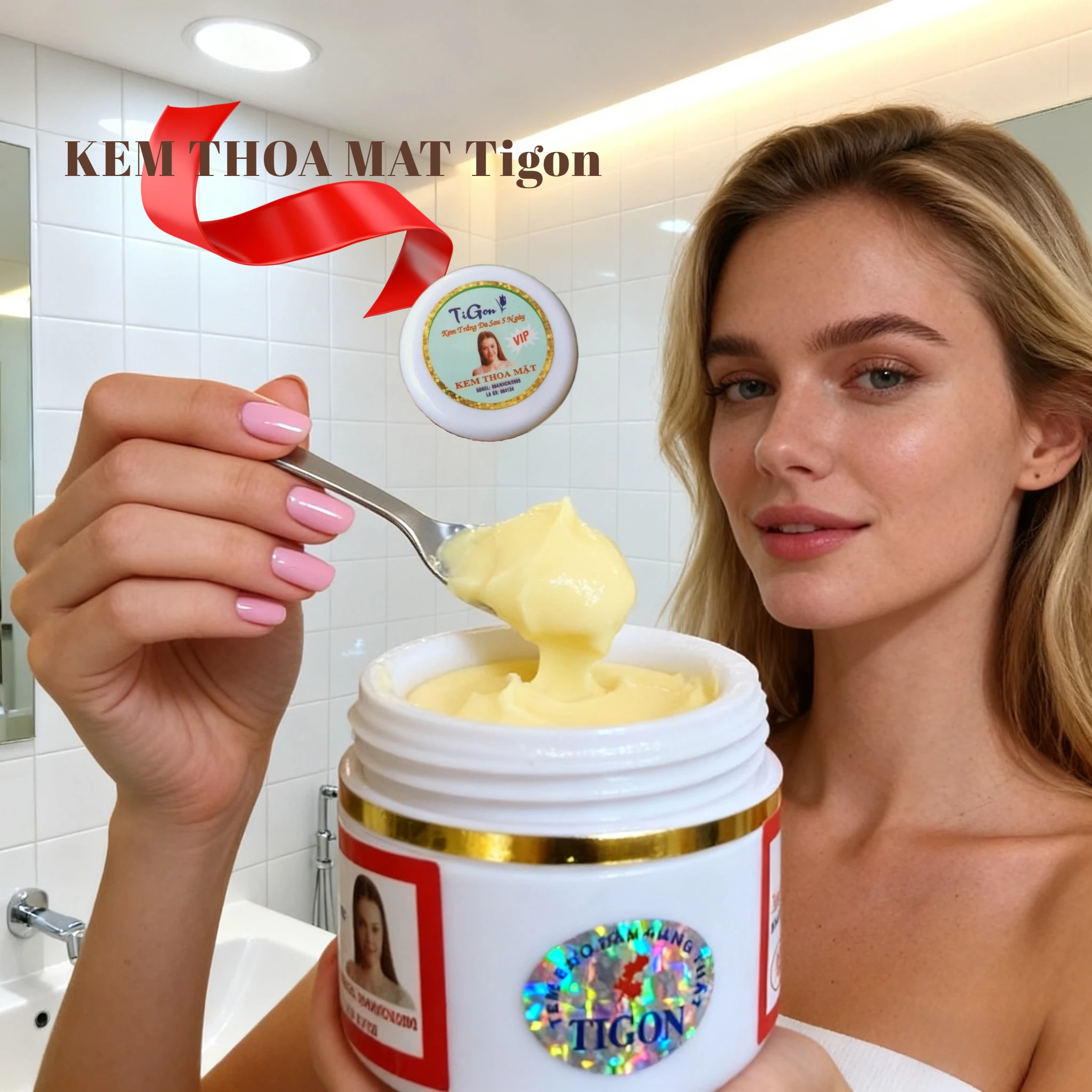Vietnam Kem Tigon Trang Da Mat Kem THOA MAT Whitening Cream 18g Freckle Brightening Moisturizing Skin Restore Radiance Face Care