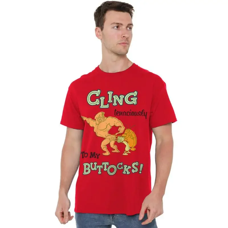 Ren And Stimpy Cling Tenaciously To My Buttocks T Shirt S 2Xl Red