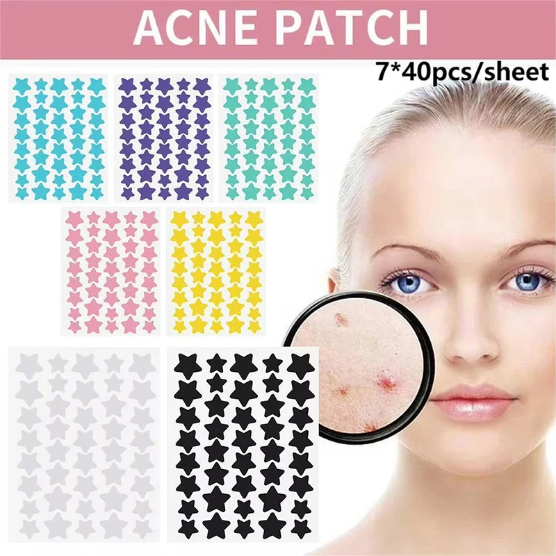 

Pimple Patch, Color Pimple Sticker Pimple Patch Covering Blemishes Color PE Pimple Patch Concealer Pimple Discount-Pentagram Pim