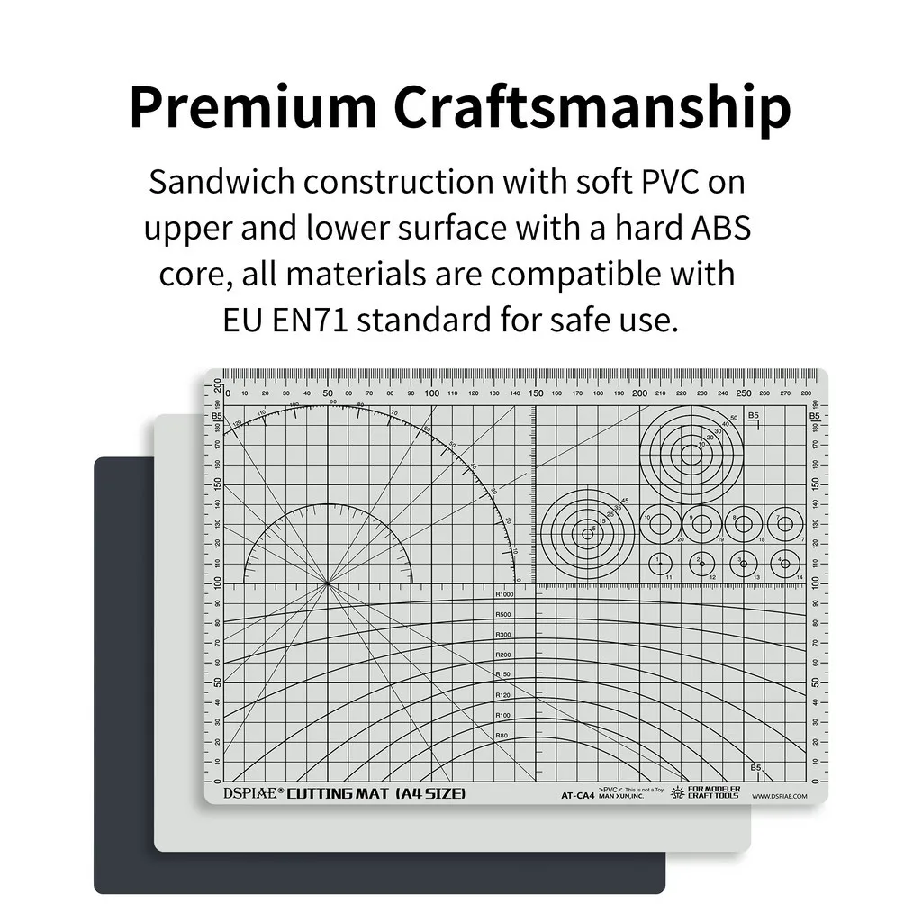 DSPIAE AT-CA A2/A3/A4 Model Cutting Mat Double-Sided Use Suitable for making Gundam models