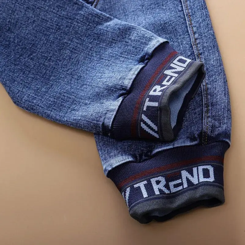 Dzieci wiosna jesień chłopiec dziewczyna 2 szt. Zestaw ubrań bawełniany płaszcz dżinsowy z kapturem + jednolite dżinsy spodnie chłopięce stroje