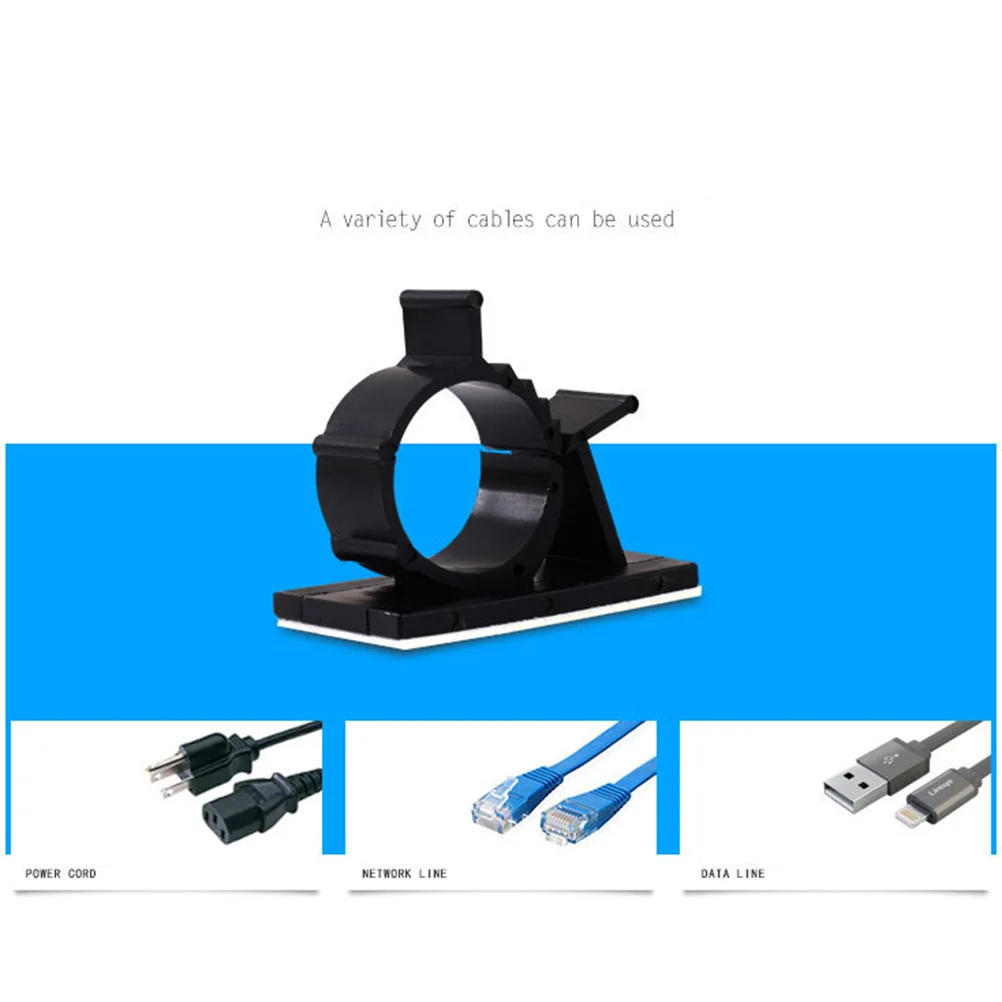 

100Pcs Cable Clips Holder Self Adhesive Adjustable Wire Clamp Cord Organizer for Home Office Cable Management Wire Clips