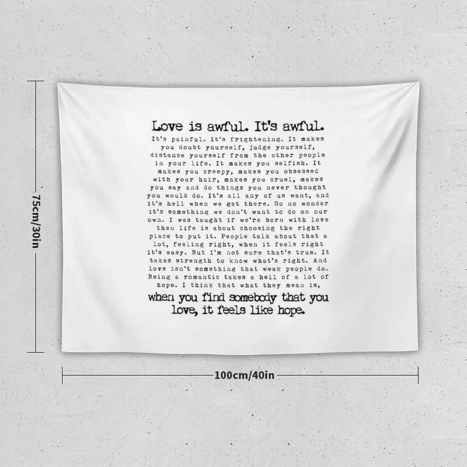 Fleabag Love Speech| Hot Priest Wedding| Typewriter Quote Tapestry Christmas Decoration House Decorations On The Wall Tapestry