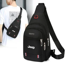 New Car Logo Men's Shoulder Wallet Multi-Use Card Case Coin Purse Travel Bag For Jeep Renegade Wrangler Compass JL JK Cherokee