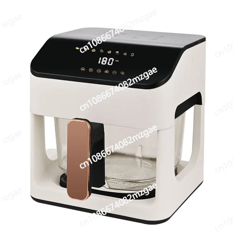 8.5L Air Fryer Intelligent Temperature Controlled Oven 110V220V Household Transparent Full Glass Pot Automatic Electric Fryer