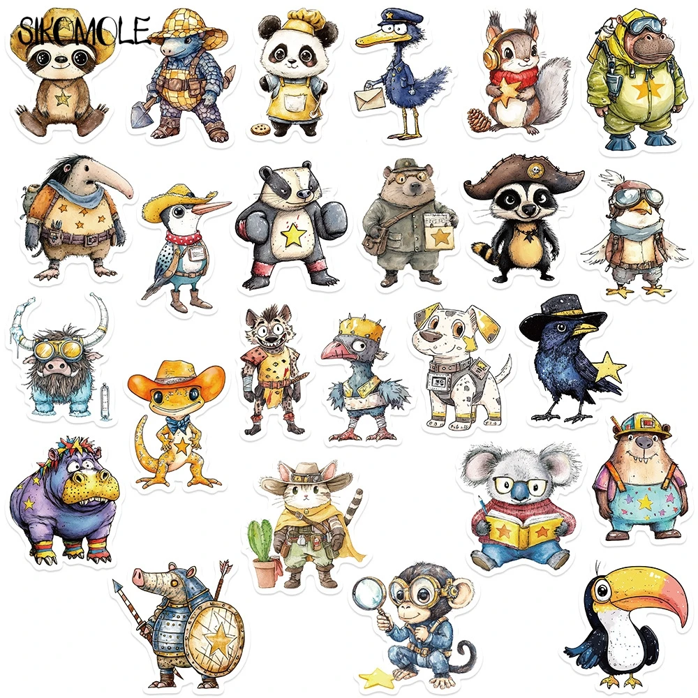 10/30/50pcs Simpatici Animali Divertenti Adesivi Del Fumetto Estetica Decalcomania Frigo Del Computer Portatile Del Telefono Del Diario di Cancelleria Graffiti Adesivo Giocattolo Del Capretto