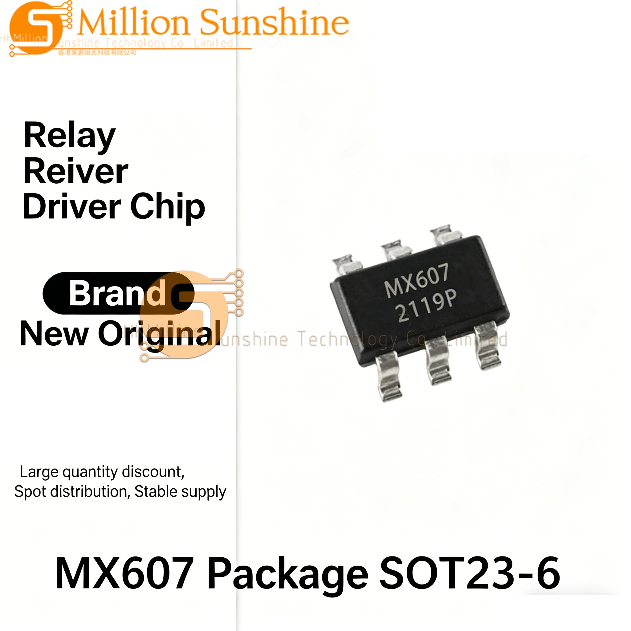50pcs MX607 SOT-23-6 Motor Driver IC for Blood Pressure Measurement Device