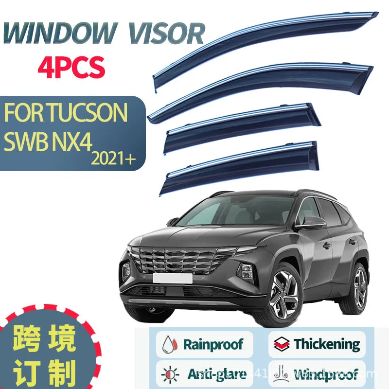 

Suitable for Hyundai Tucson window rain or shine protection eyebrow side window deflector TUCSON 2021+Window visor