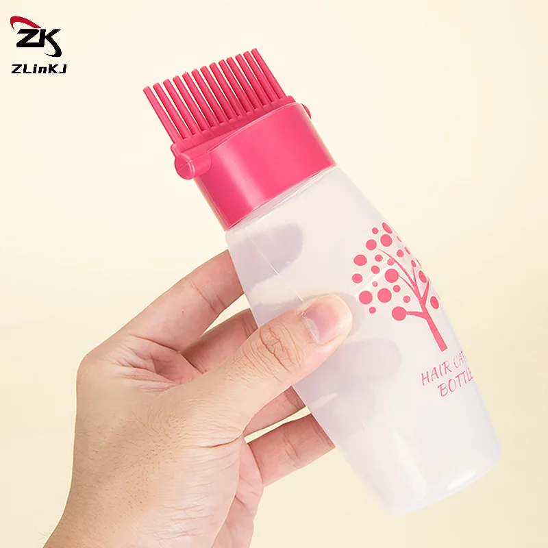 180ML Refillable Bottle For Hair Dye Shampoo Plastic Applicator Comb Dispensing Salon Oil Hair Coloring Hairdresser Styling Tool